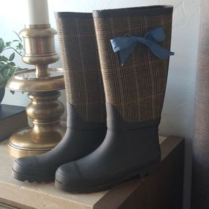 J.Crew  Womens Blue Bow Detail Plaid Pattern